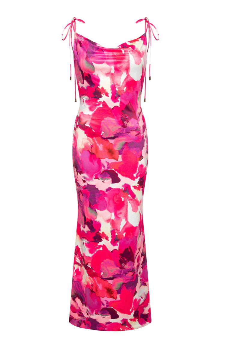 Selena Print Maxi Dress | Pink