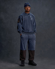 Mens | Alpha Industries Garment Dyed Crewneck | Replica Blue