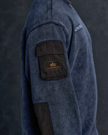 Mens | Alpha Industries Garment Dyed Crewneck | Replica Blue