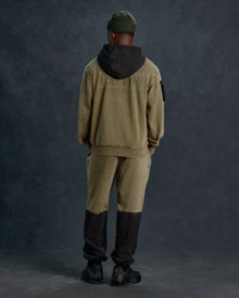 Mens | Alpha Industries Garment Dyed Hoodie | Olive Green