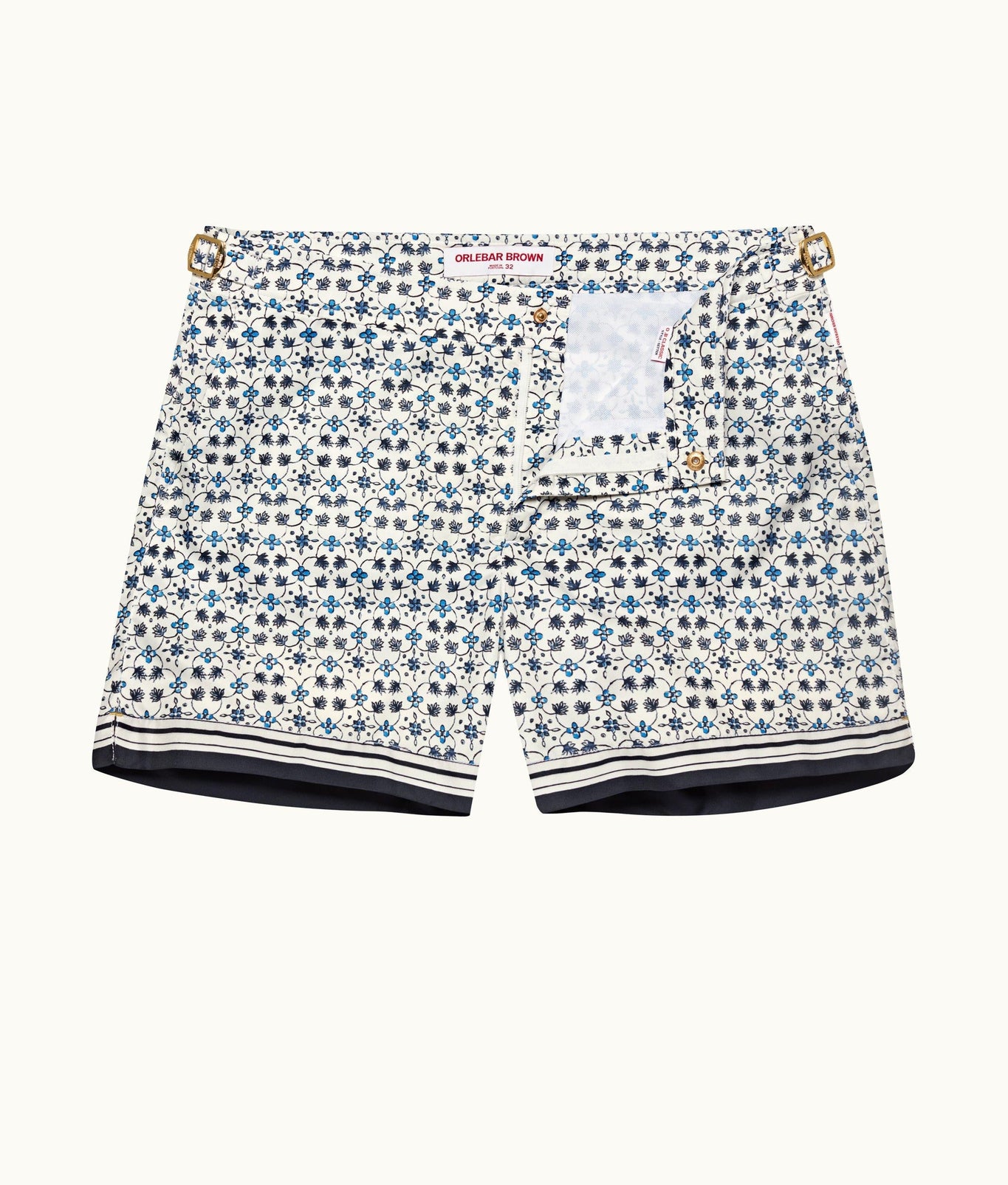 Setter Fiore Print Shorter-Length Swim Shorts | Cashew