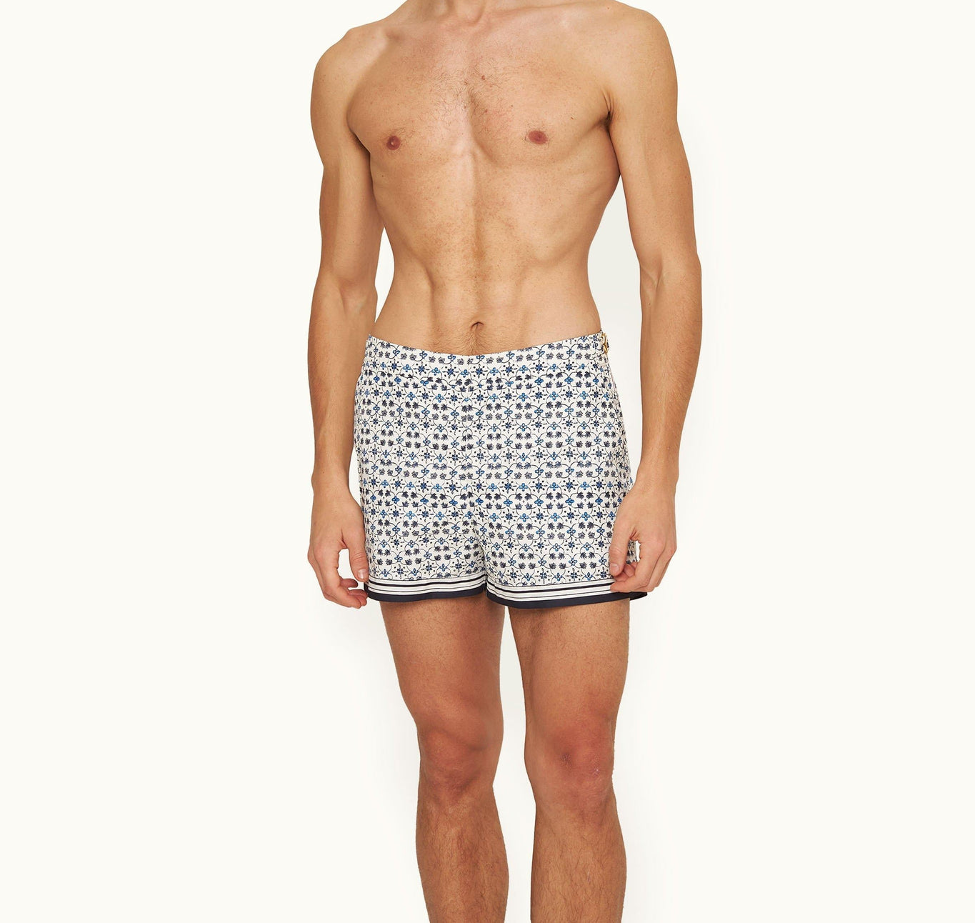Setter Fiore Print Shorter-Length Swim Shorts | Cashew