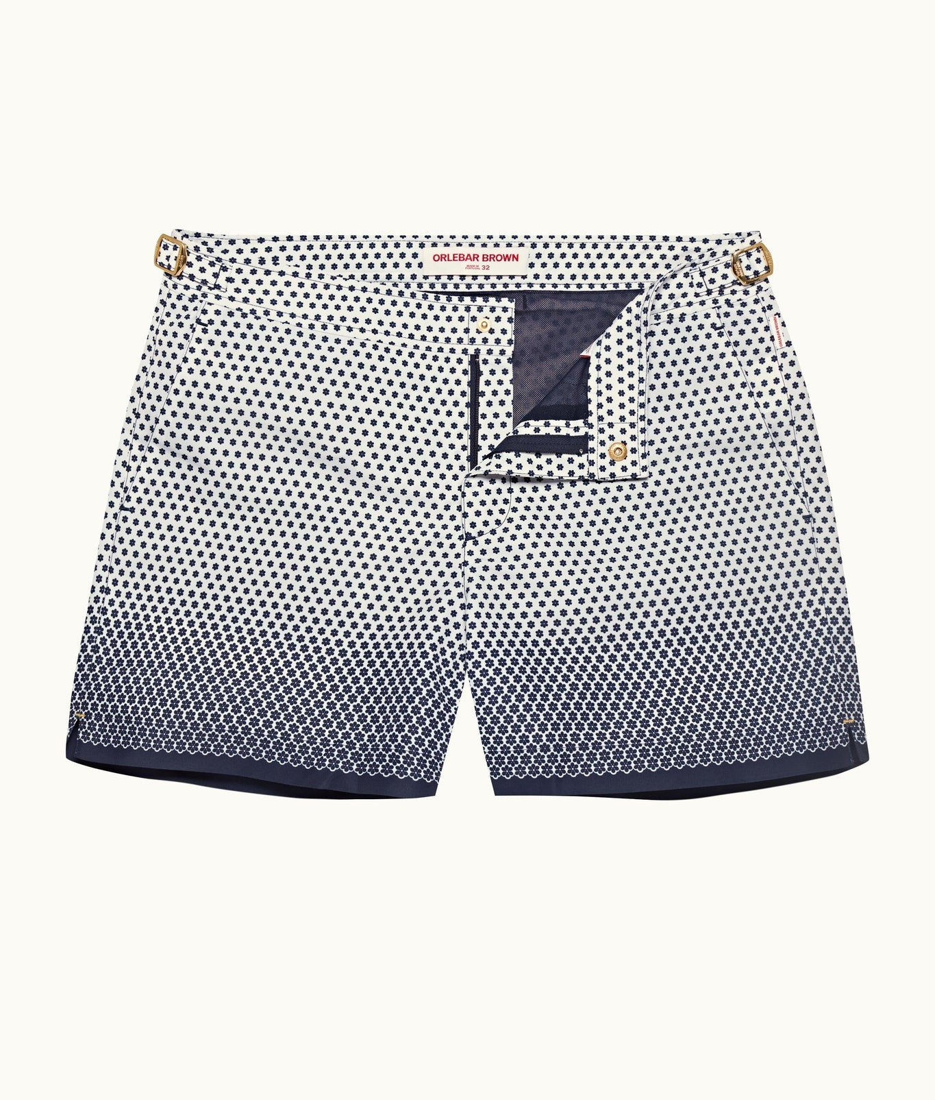 Setter Floret Shorter-Length Swim Shorts | White/Night Iris