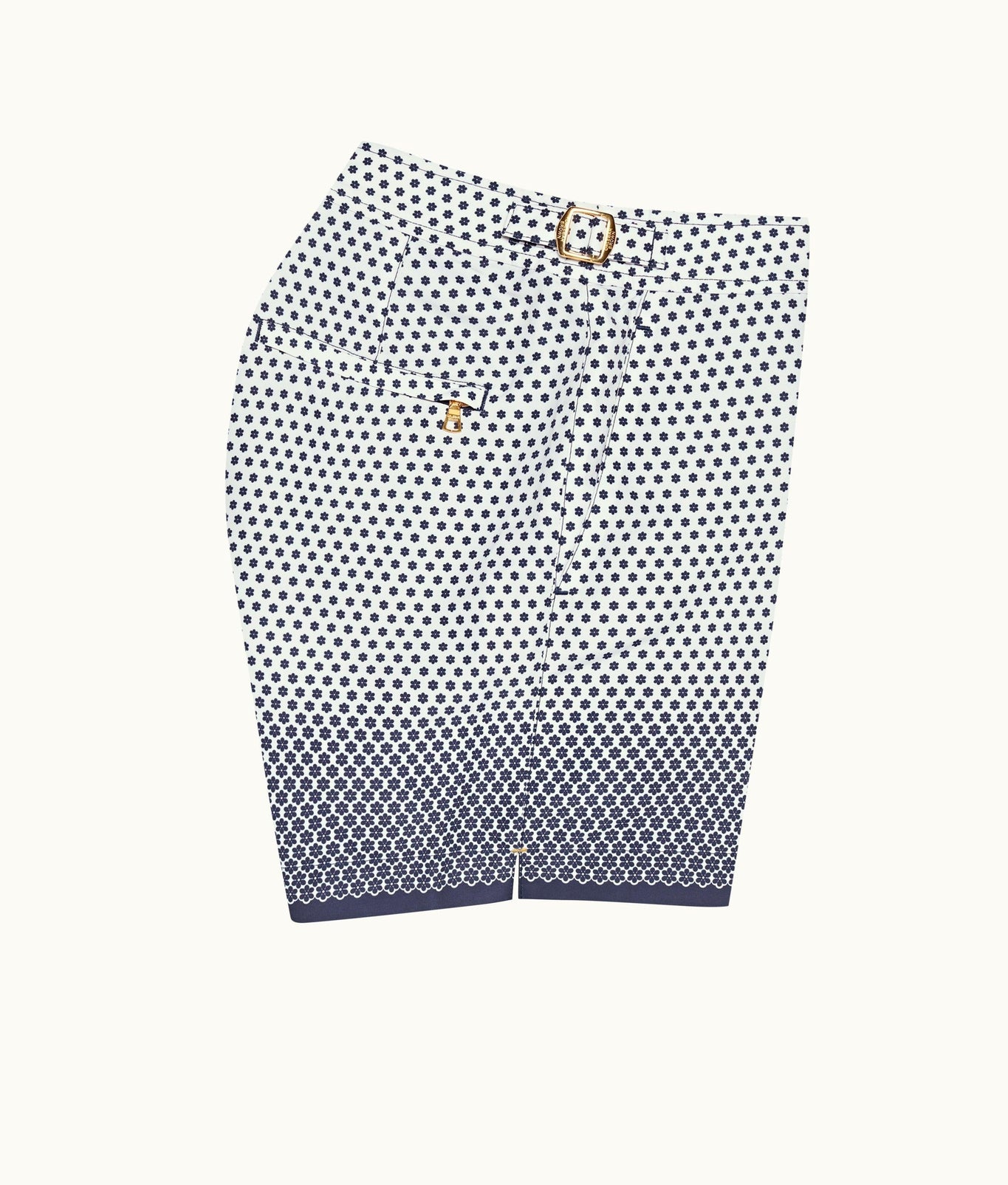 Setter Floret Shorter-Length Swim Shorts | White/Night Iris