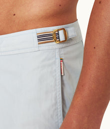 Setter Shorter-Length Waist Tape Trim Swim Shorts | Light Sky Pool