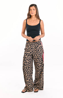 Sharly Pants | Leopard Red Racer Stripe