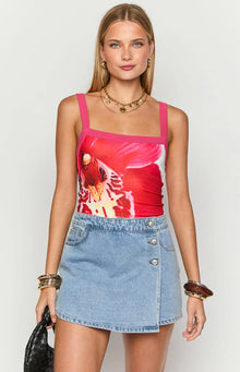 Shelby Cami | White Orchid Print