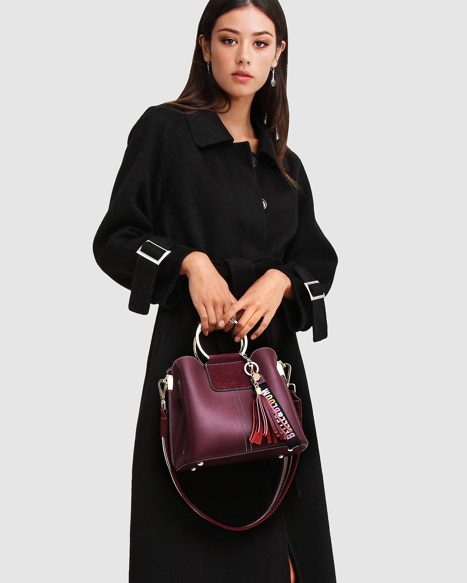Women | Shore To Shore Belted Wool Coat | Black