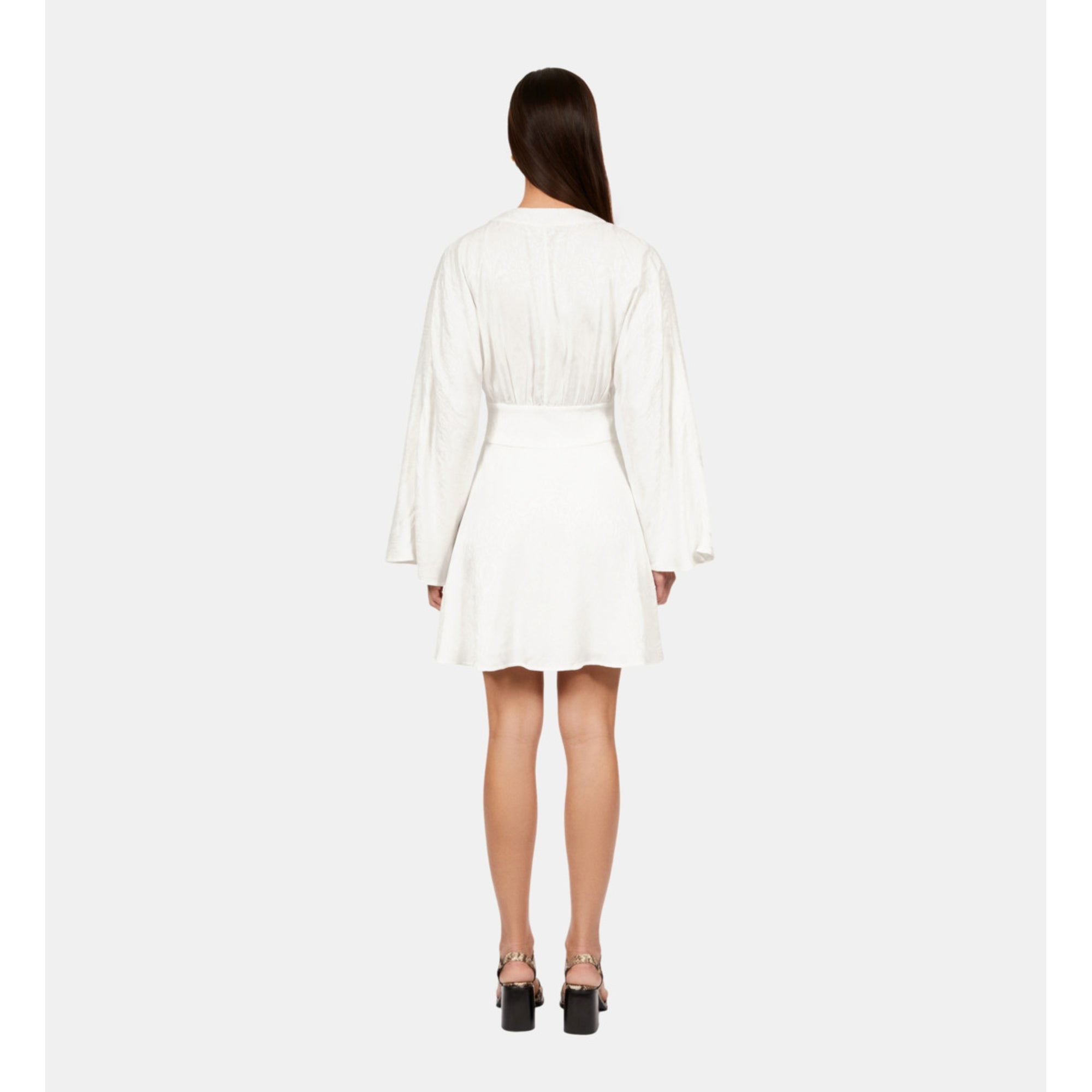 Short Baroque Jacquard Dress | Women | White