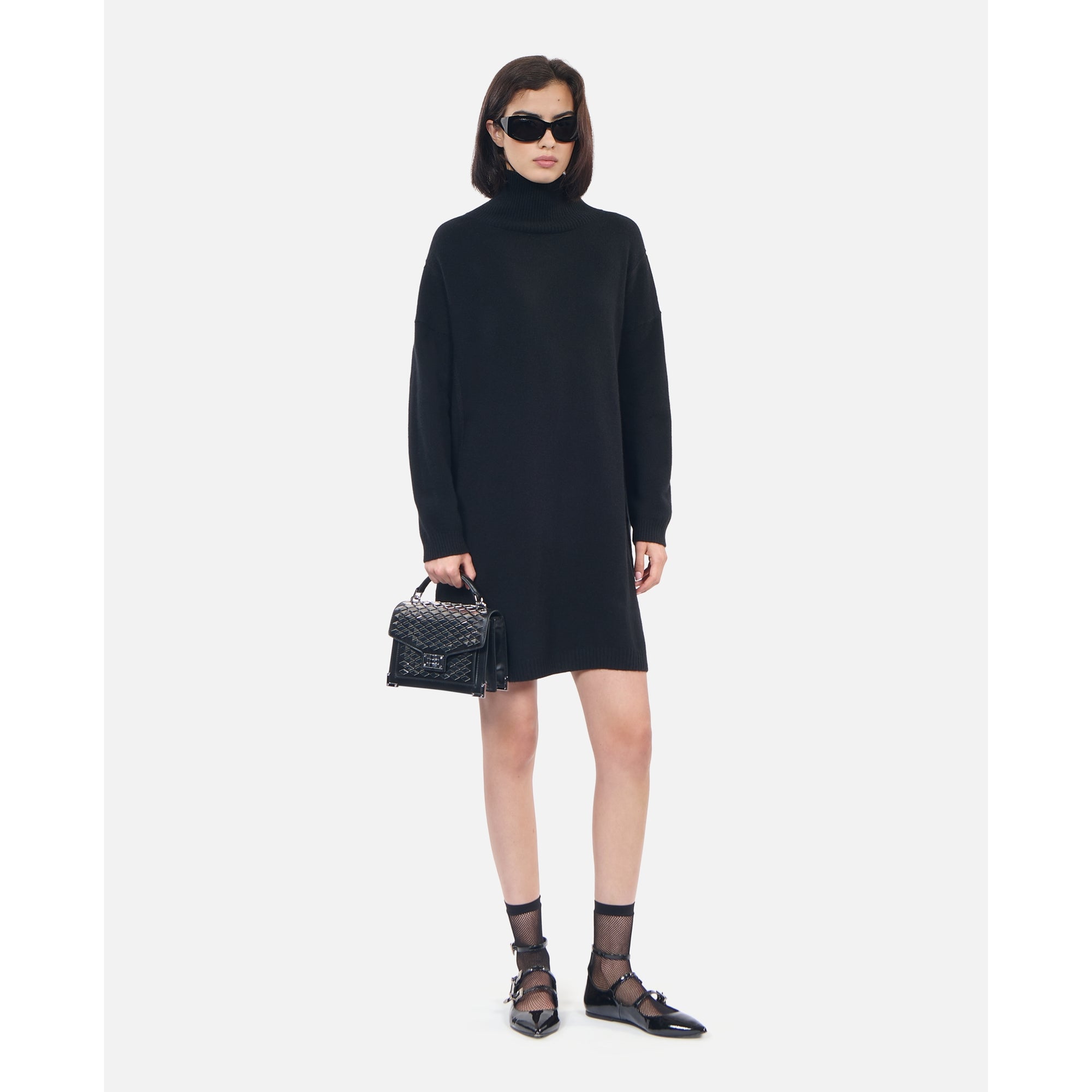 Short Cashmere Sweater Dress | Women | Black