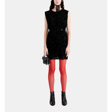 Short Devoré Velvet Dress | Women | Black