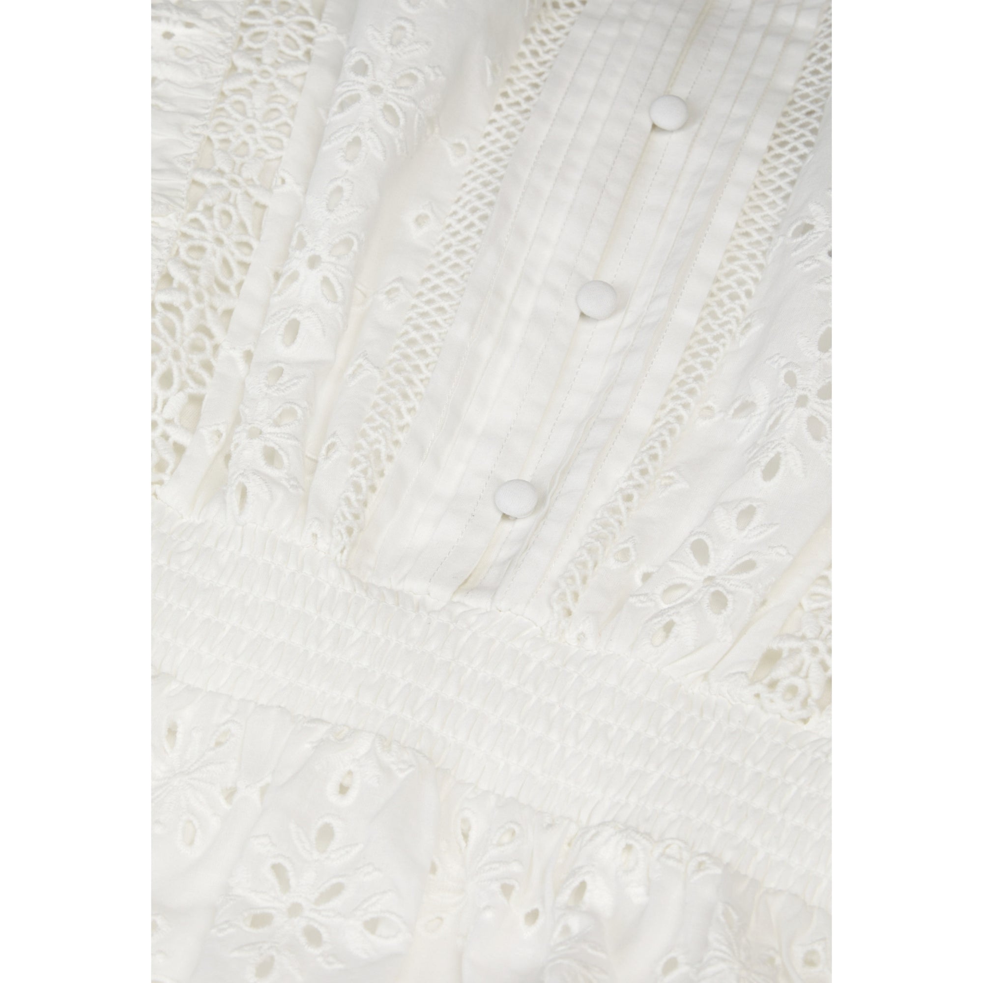 Short Dress In English Embroidery | Women | White