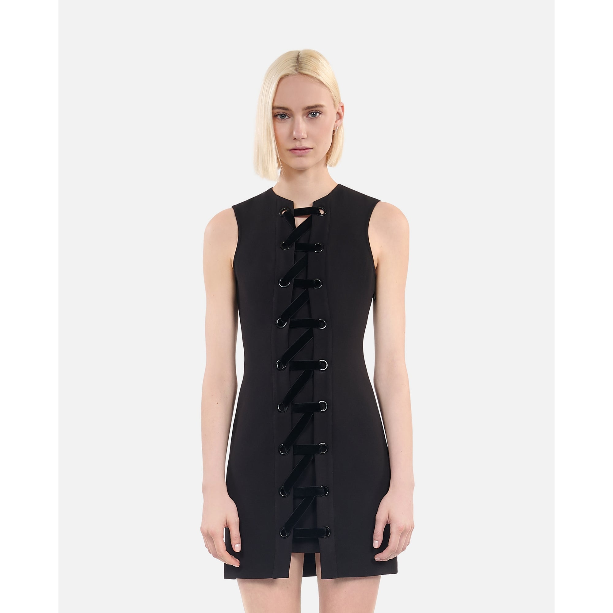 Short Dress With Lacing | Women | Black