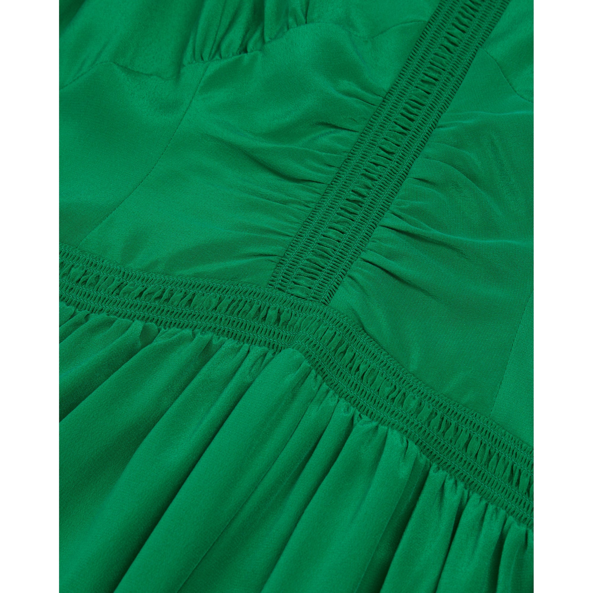 Short Dress With Shirring | Women | Green