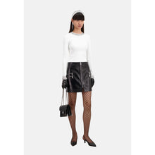 Short Leather Skirt | Women | Black