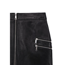 Short Leather Skirt | Women | Black