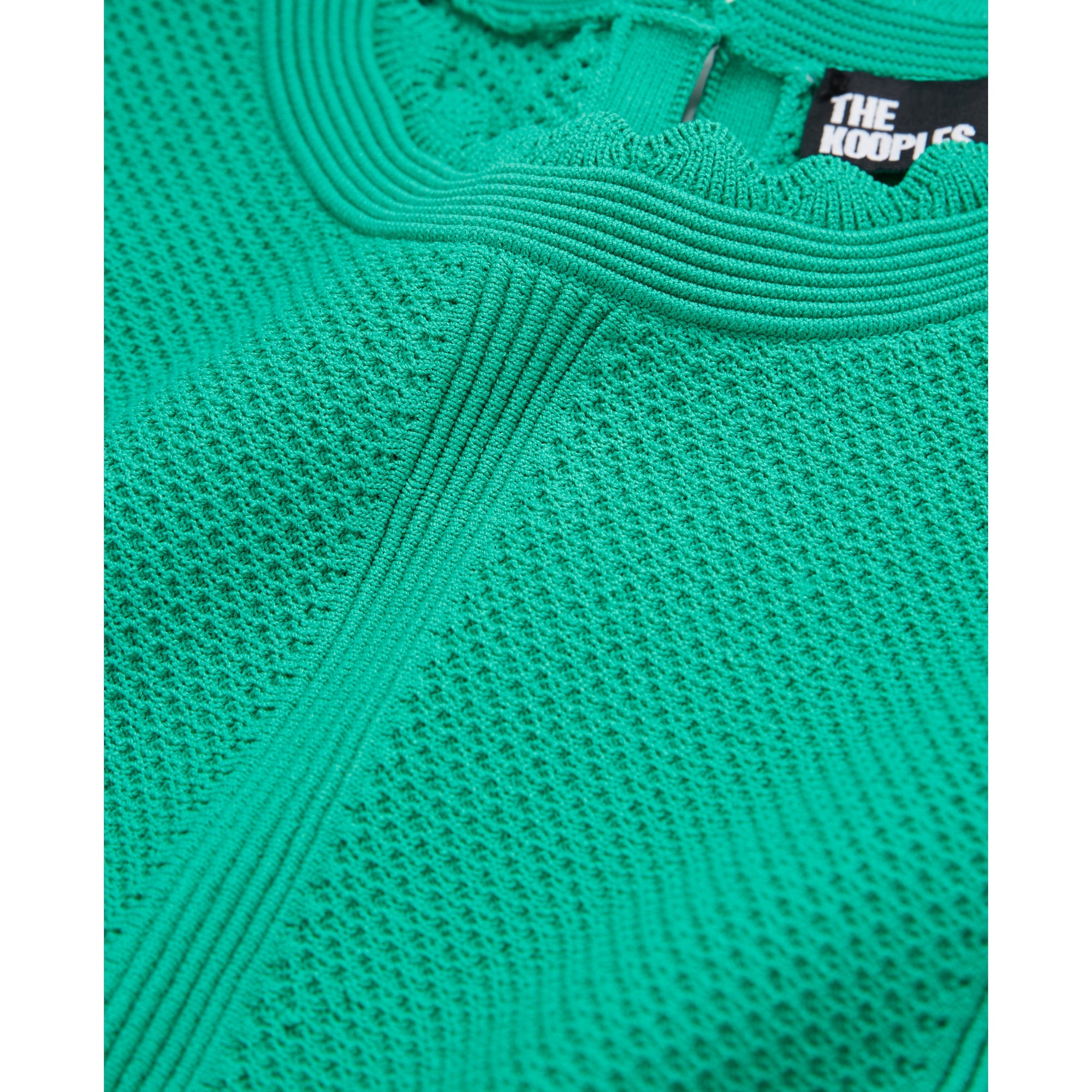 Short Openwork Knit Top | Women | Green