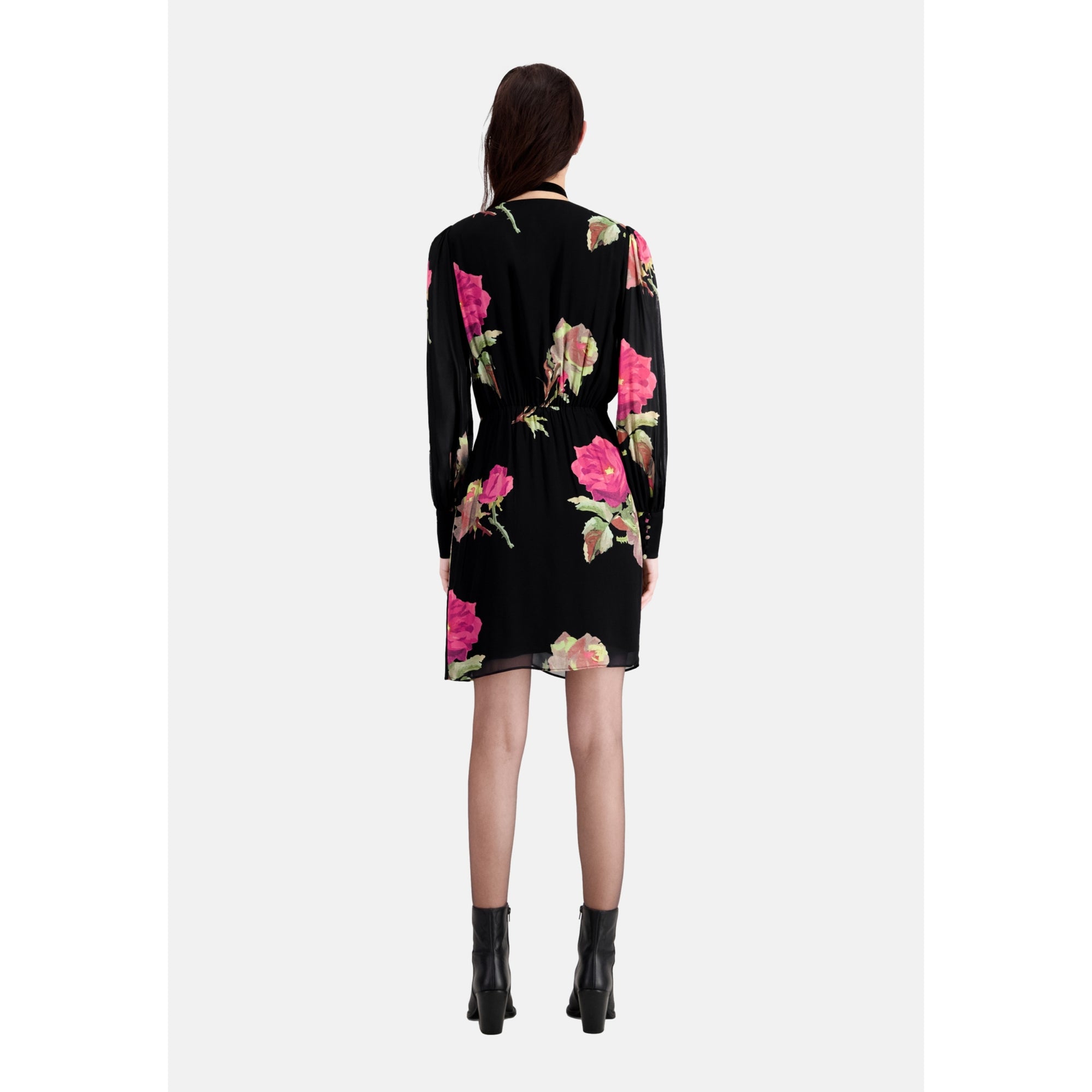 Short Printed Dress | Women | Pink Black