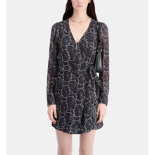 Short Printed Wrap Dress | Women | Black