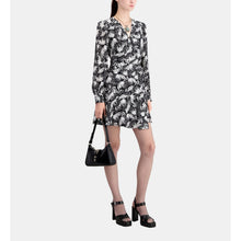 Short Printed Wrap Dress | Women | Black x White