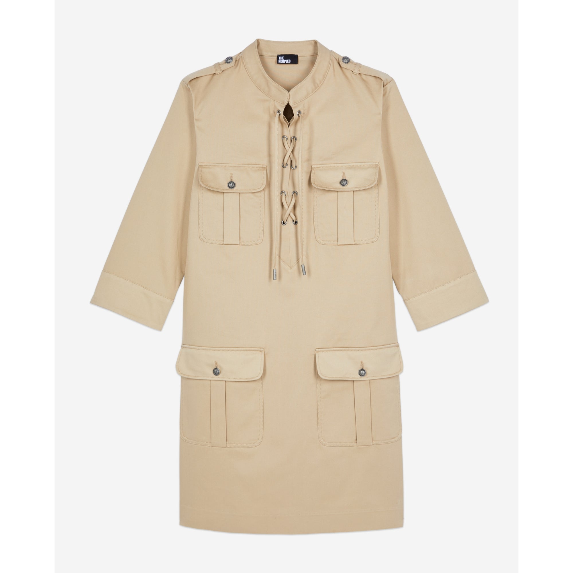 Short Safari Dress | Women | Beige