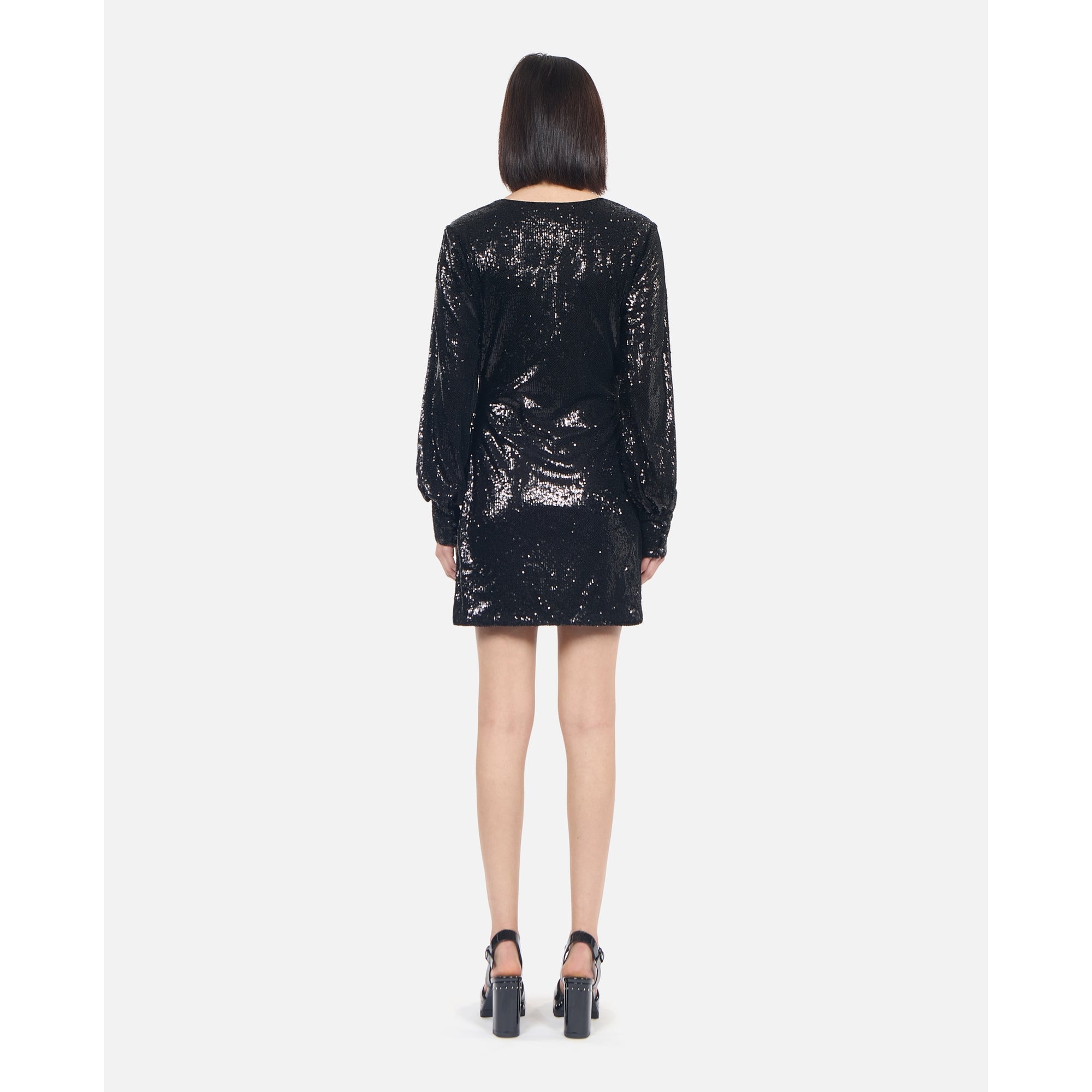 Short Sequin Dress | Women | Black