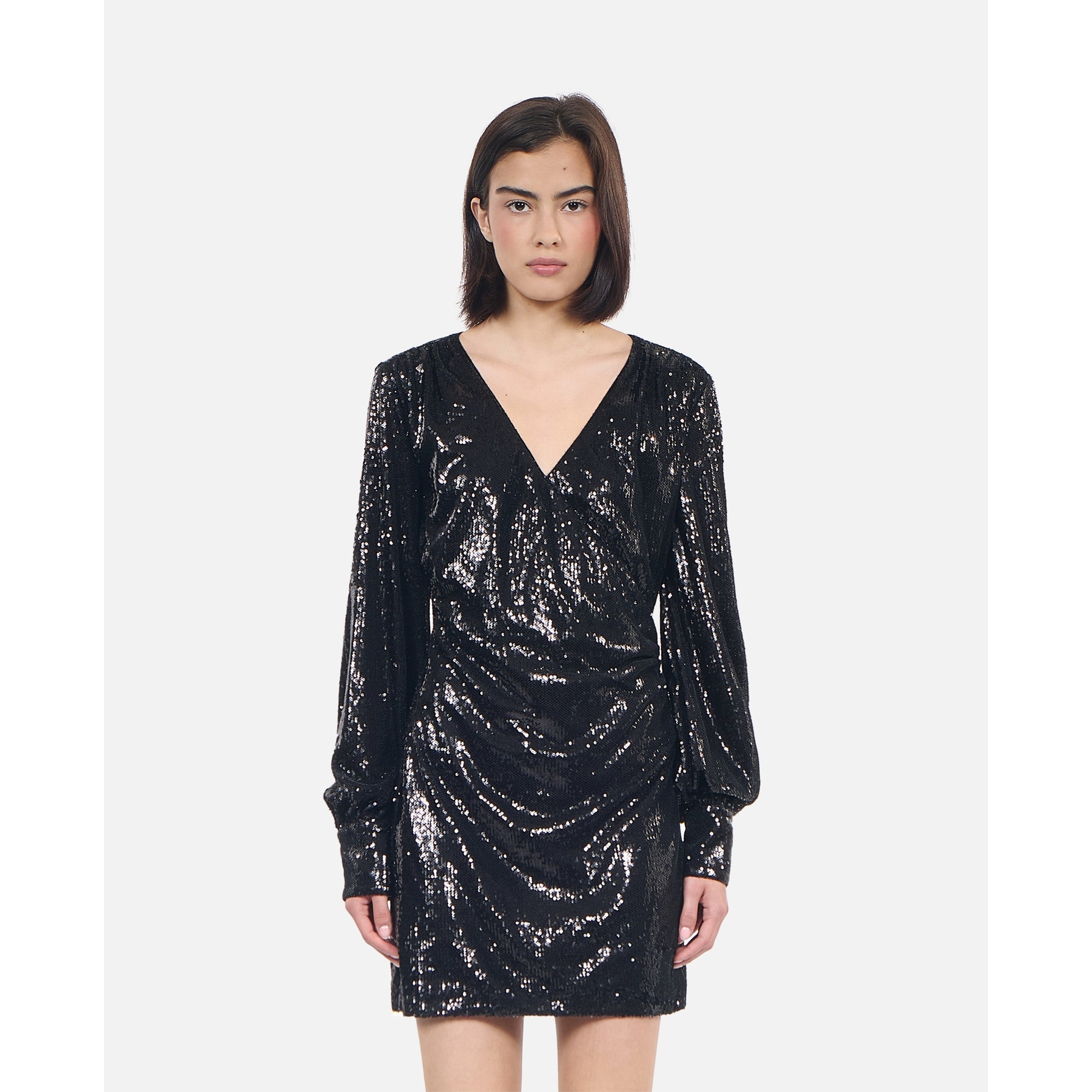 Short Sequin Dress | Women | Black