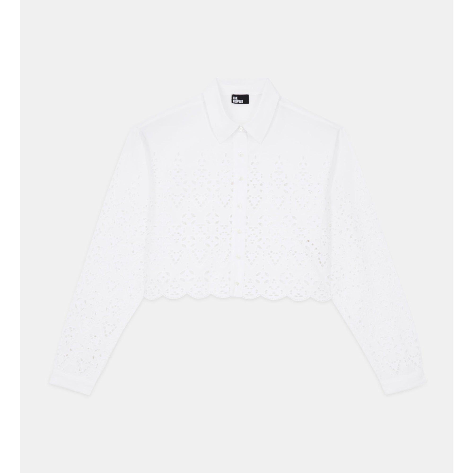 Short Shirt With Broderie Anglaise | Women | White