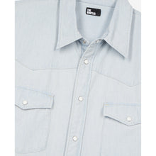 Short Sleeve Denim Shirt | Men | Light Blue