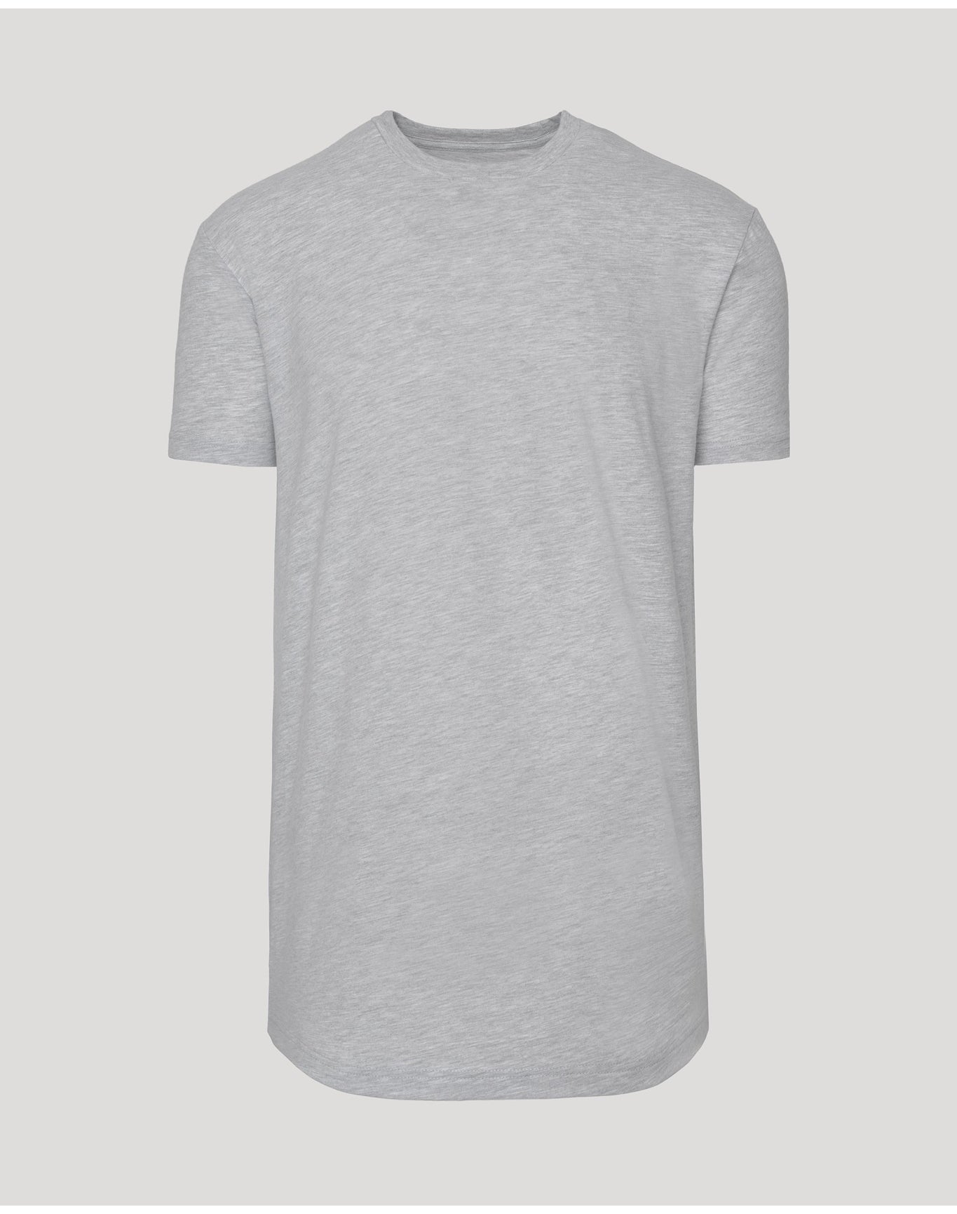 Short Sleeve Tall Curved Hem Crew | Heather Gray