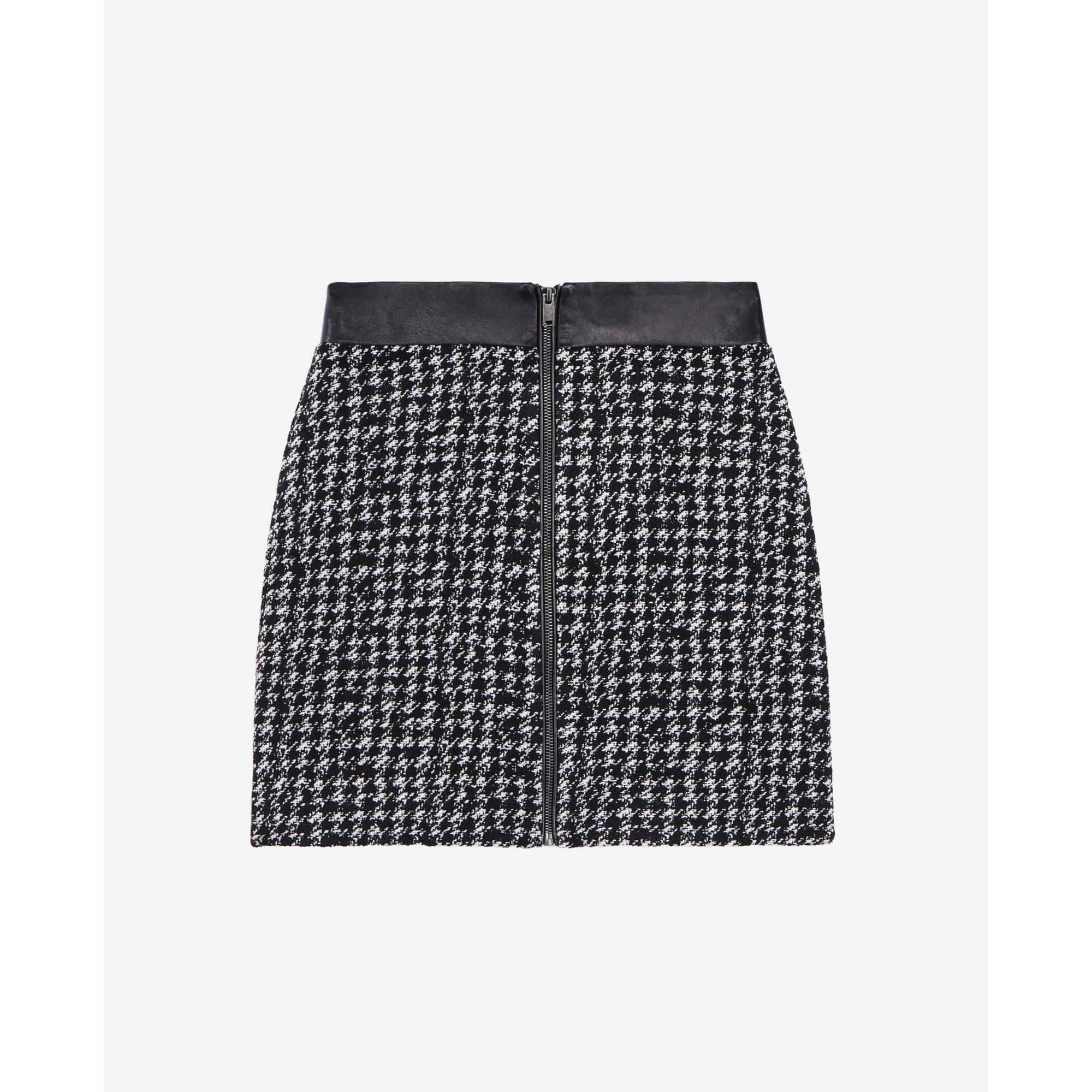 Short Tweed Skirt | Women | Black x White