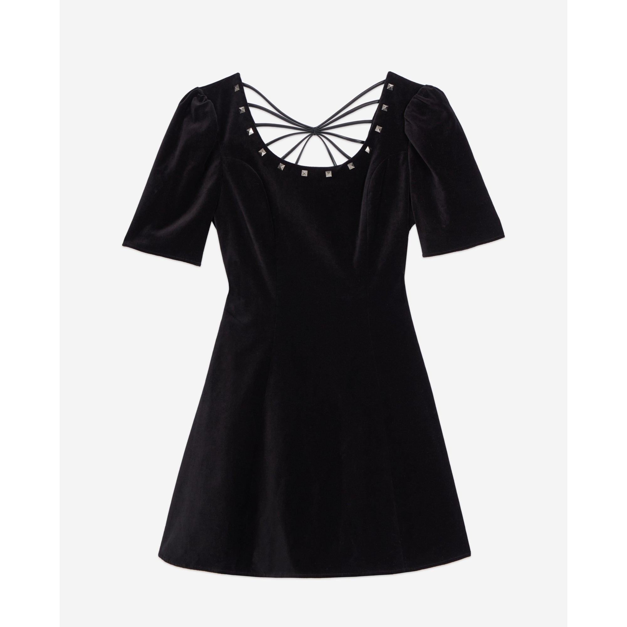 Short Velvet Dress | Women | Black