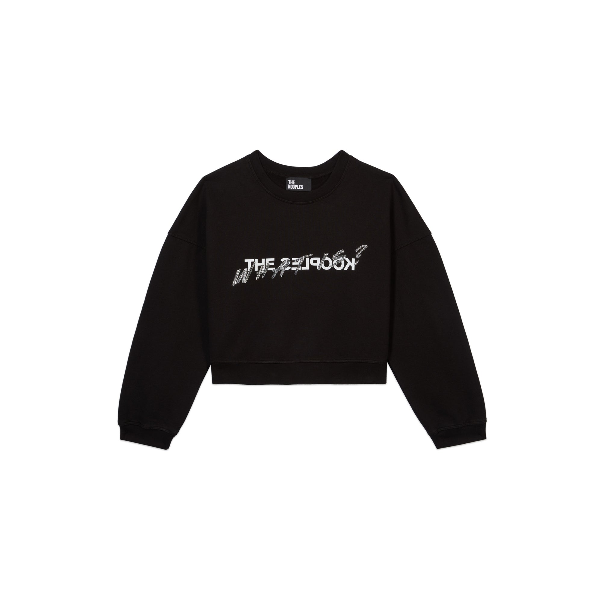 Short What Is Sweatshirt With Rhinestones | Women | Black