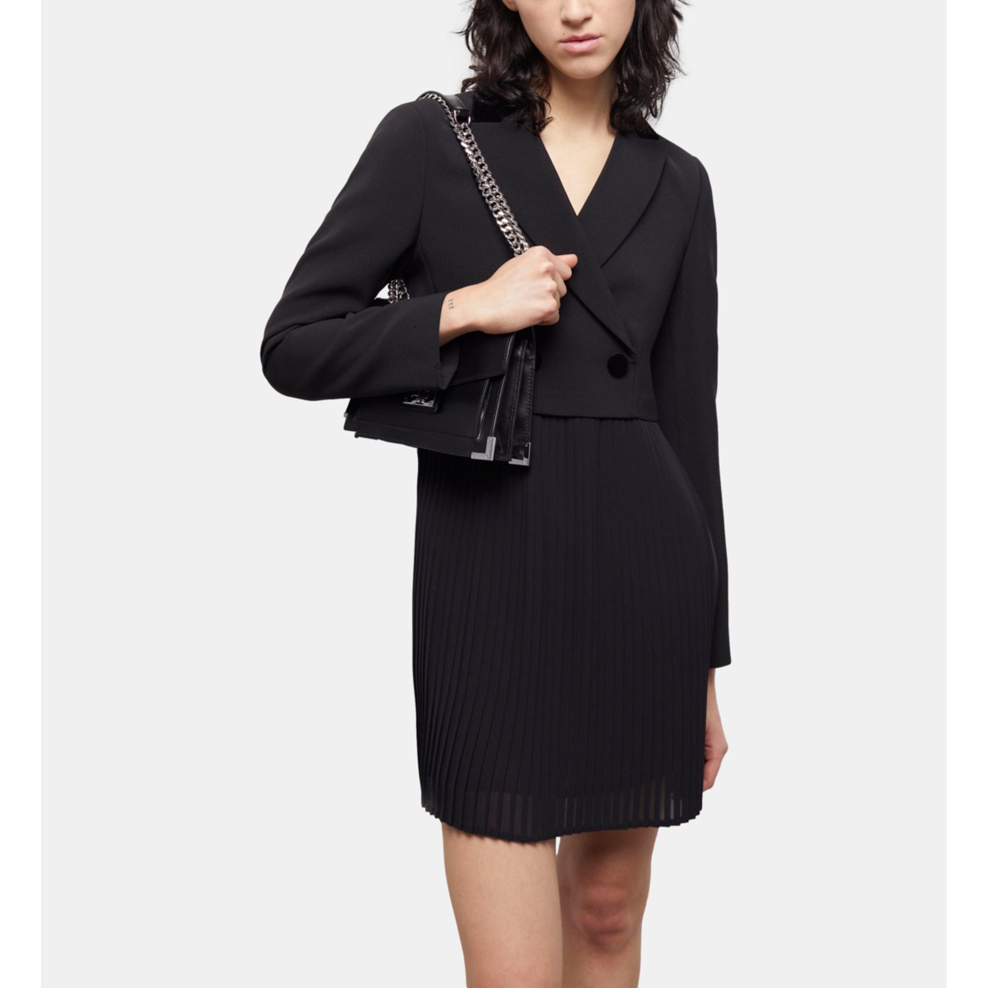 Short Wool Dress | Women | Black