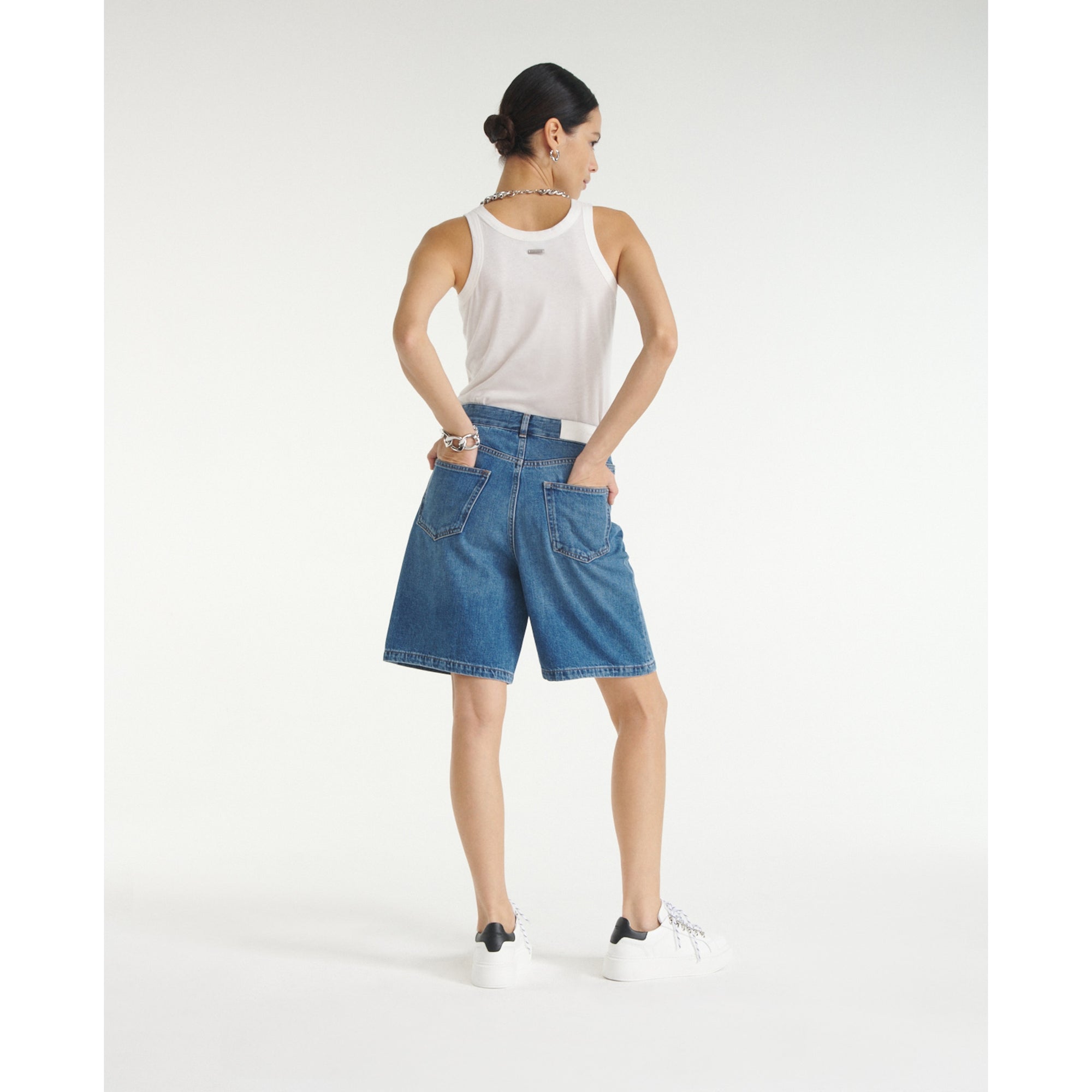 Shorts With Cuffs | Women | Blue Denim