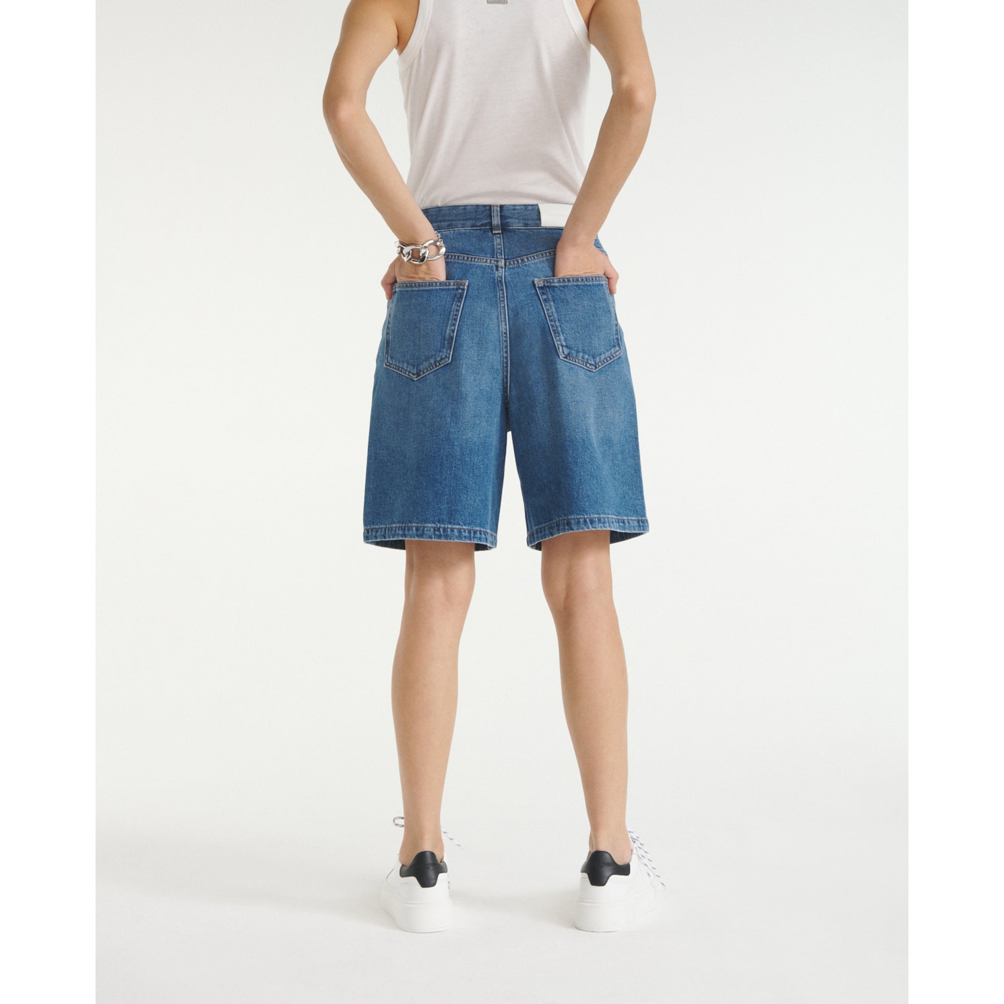 Shorts With Cuffs | Women | Blue Denim