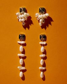 The Seychelles Pearl Drop Studs | Freshwater Pearls | Silver