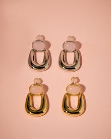 The Rose Quartz Rio Earrings | Rose Quartz | Gold