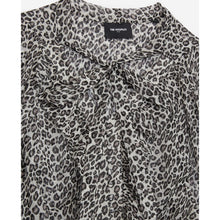 Silk Shirt With Leopard | Women | Grey