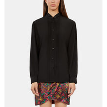 Silk Shirt With Pleating | Women | Black