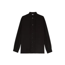 Silk Shirt With Pleating | Women | Black