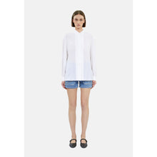 Silk Shirt With Pleating | Women | Ecru