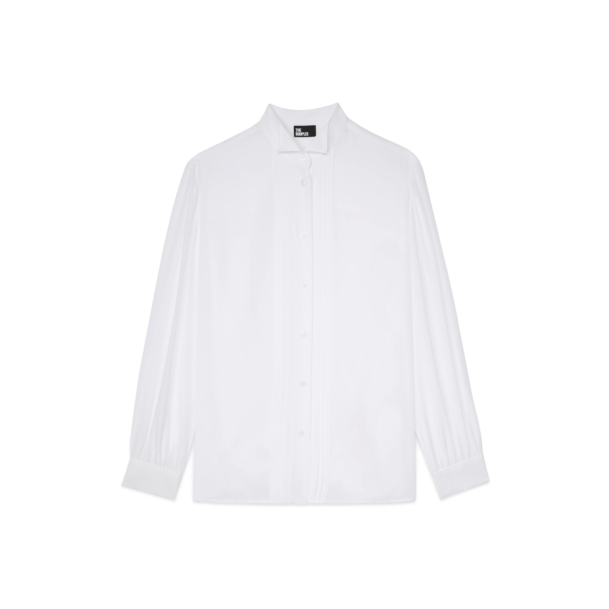 Silk Shirt With Pleating | Women | Ecru