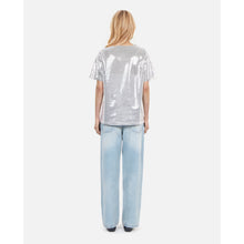 Silver Sequined T-Shirt | Women | Sequins