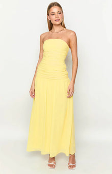 Sinclair Strapless Maxi Dress | Yellow