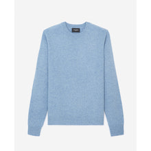 Sky Wool Sweater With Embroidered Heart | Men | Light Blue