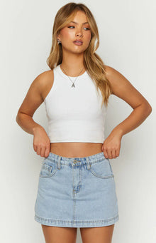 Skyline Swirl Denim Skort | Light Wash