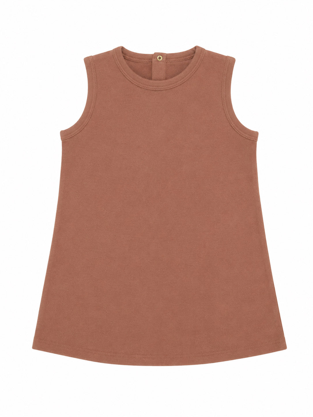 Sleeveless Organic Cotton Dress | Clay Pink - Beetroot Plant Dye