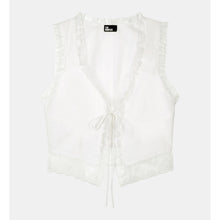 Sleeveless Top With Lace | Women | Ecru