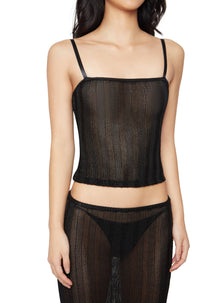 Womens | Slinky Rib Knit Tank | Black